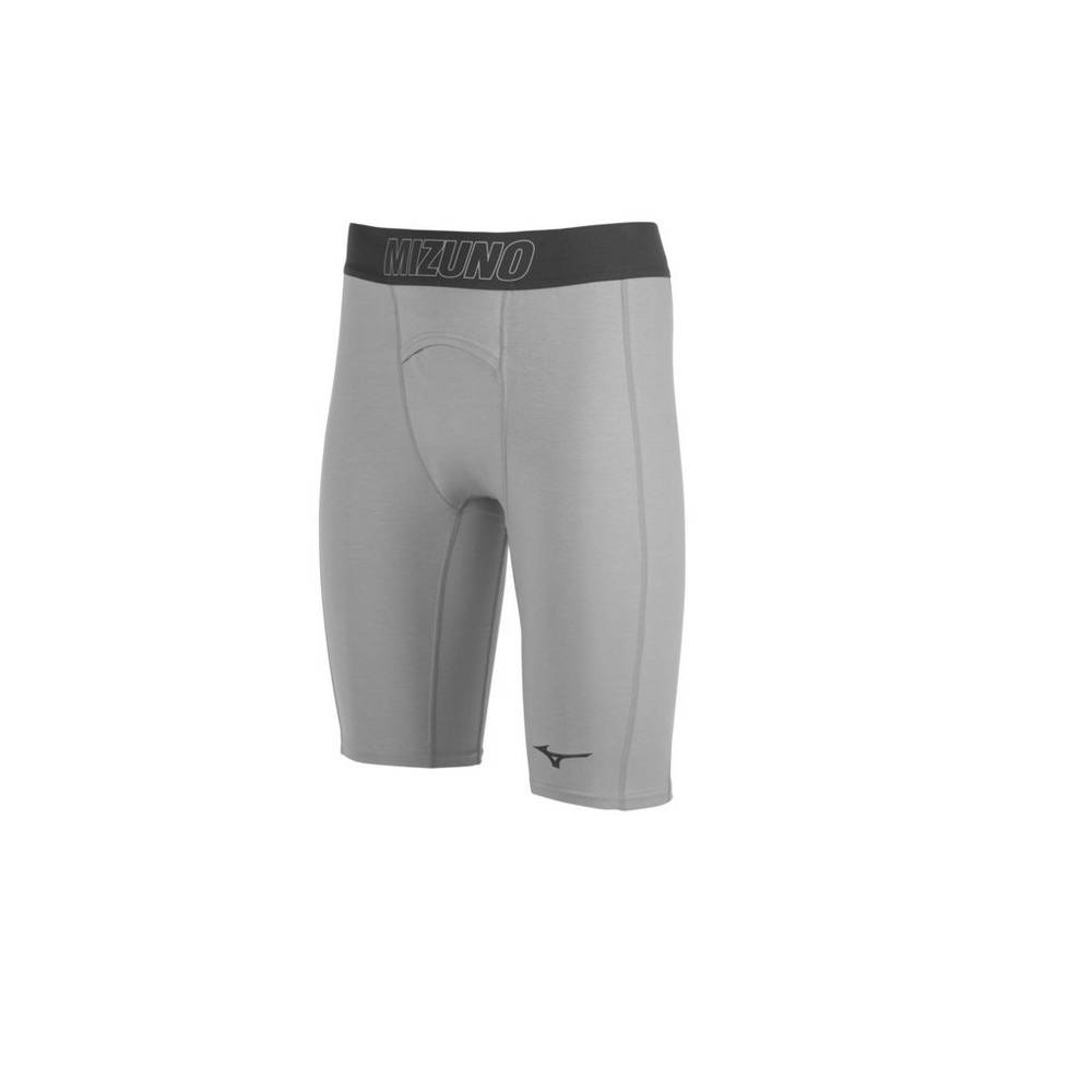 Panske Šortky Mizuno The Arrival Compression Baseball Siva Vypredaj OVIZ87164